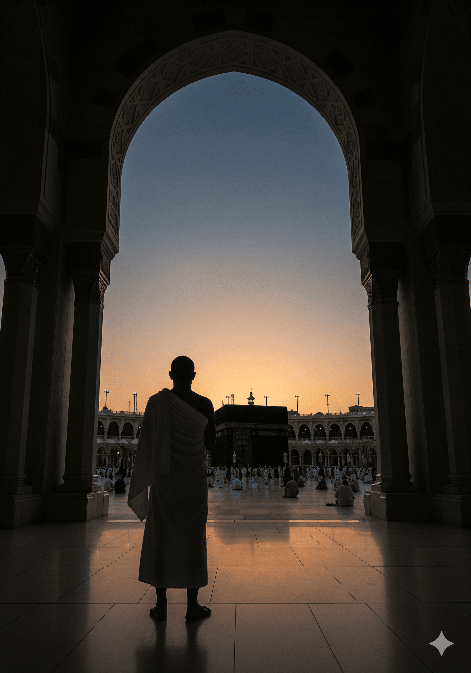 Umrah Pilgrims at a holy site
